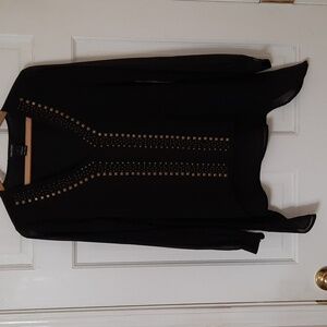 NWT KAREN KANE BLACK HARVEST MOON LAYERED TUNIC SZ S.